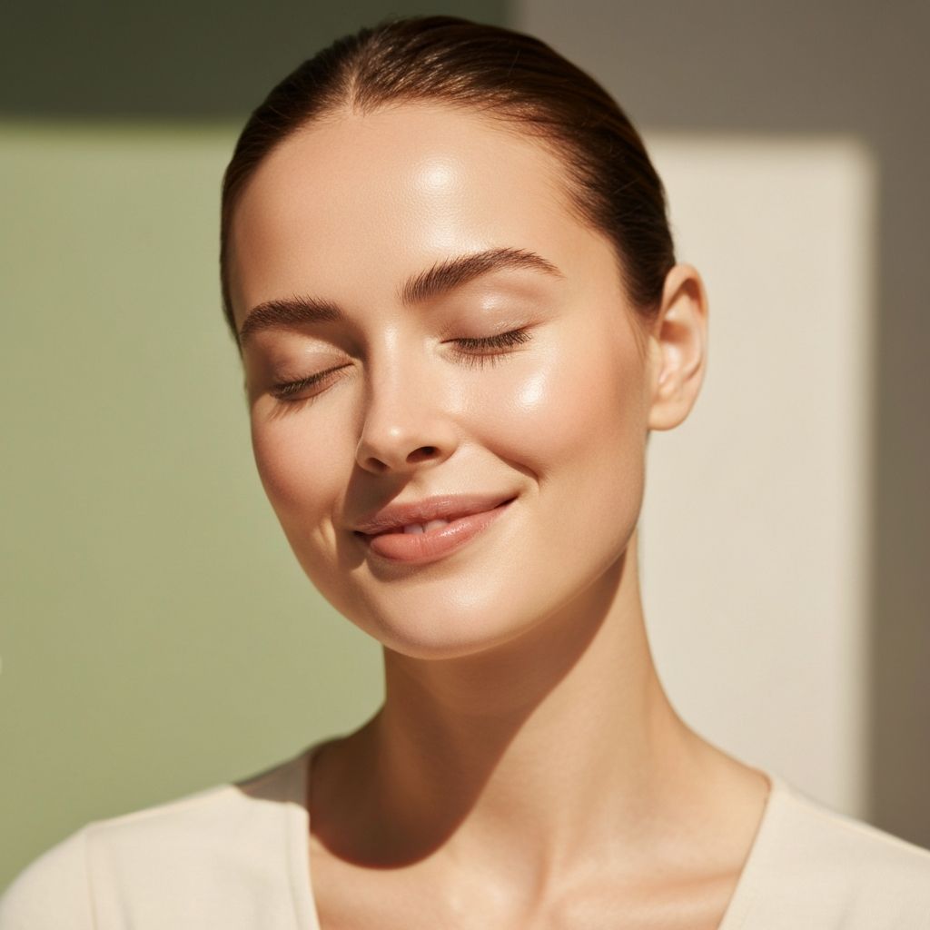 Glowing skin after treatment