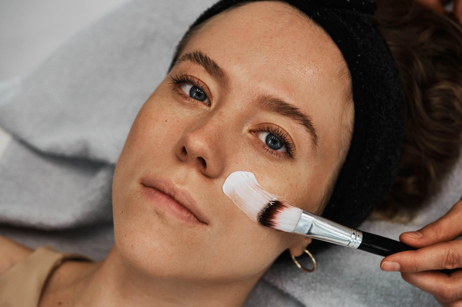 Face massage with brushes. Face massage with brushes. High quality photo